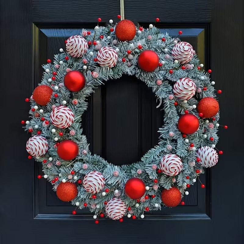 Christmas Candy Cane Wreath
